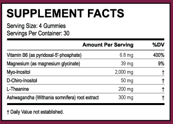 PM Supplement Facts panel